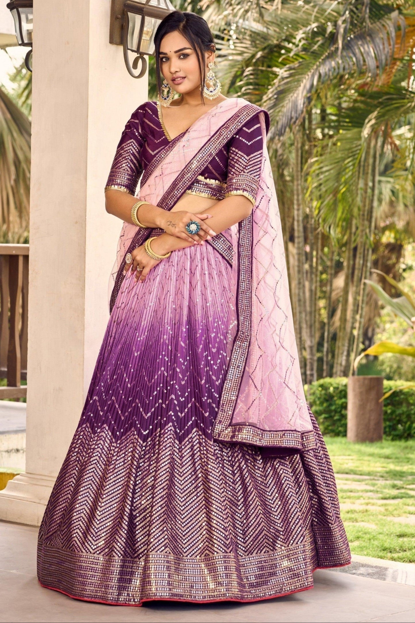 "Desi lehengas for American celebrations."