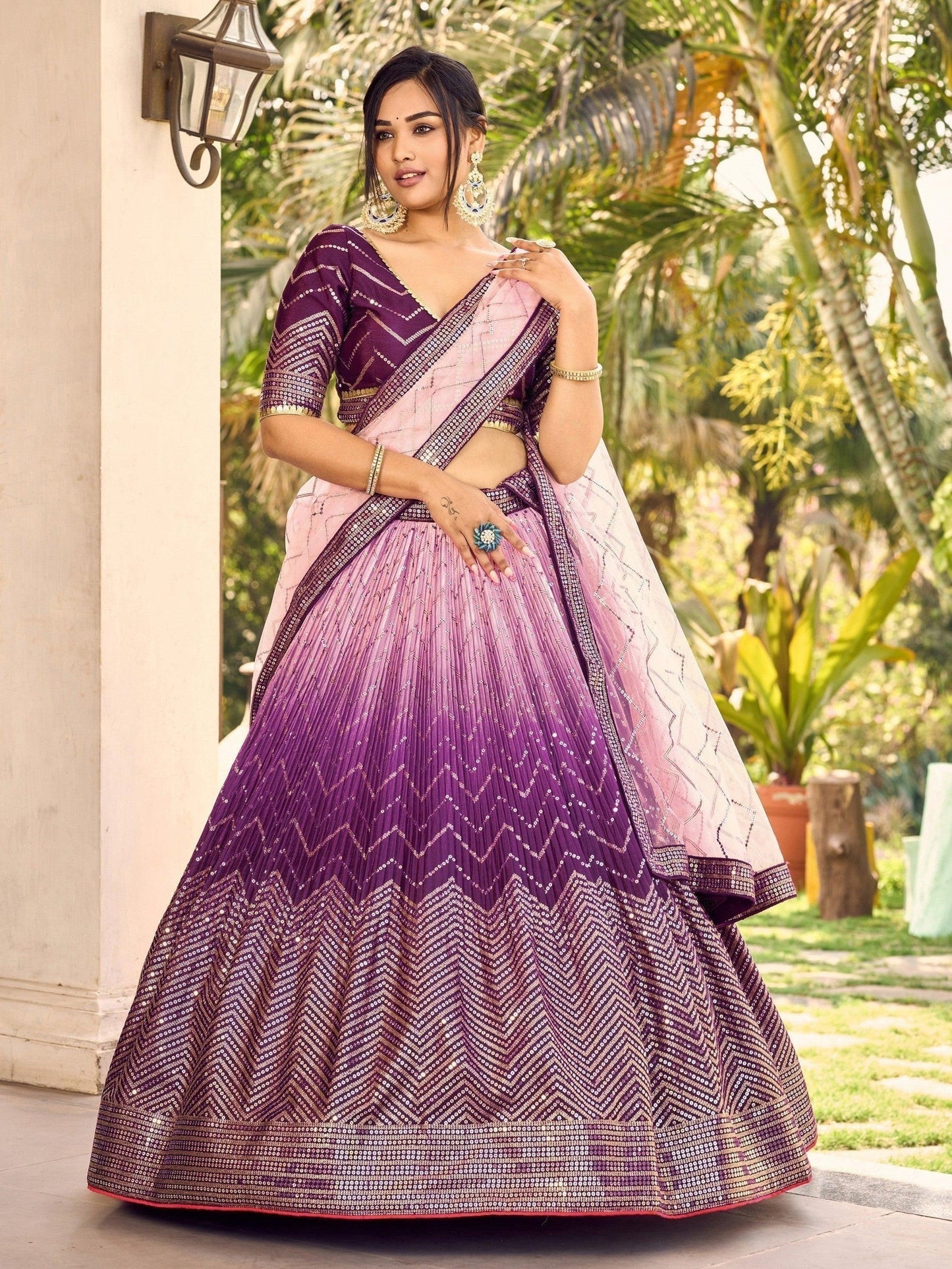 "Desi lehengas for American celebrations."