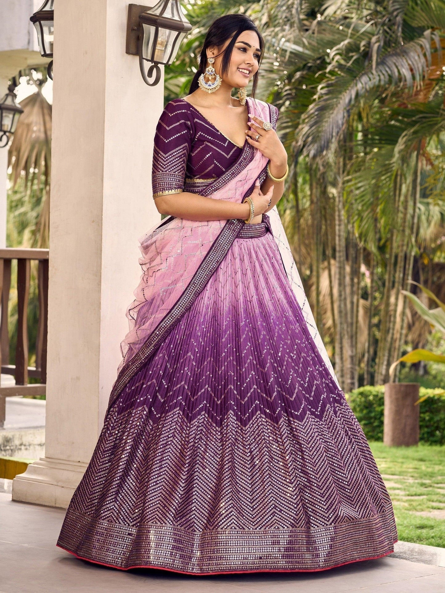 "Desi lehengas for American celebrations."