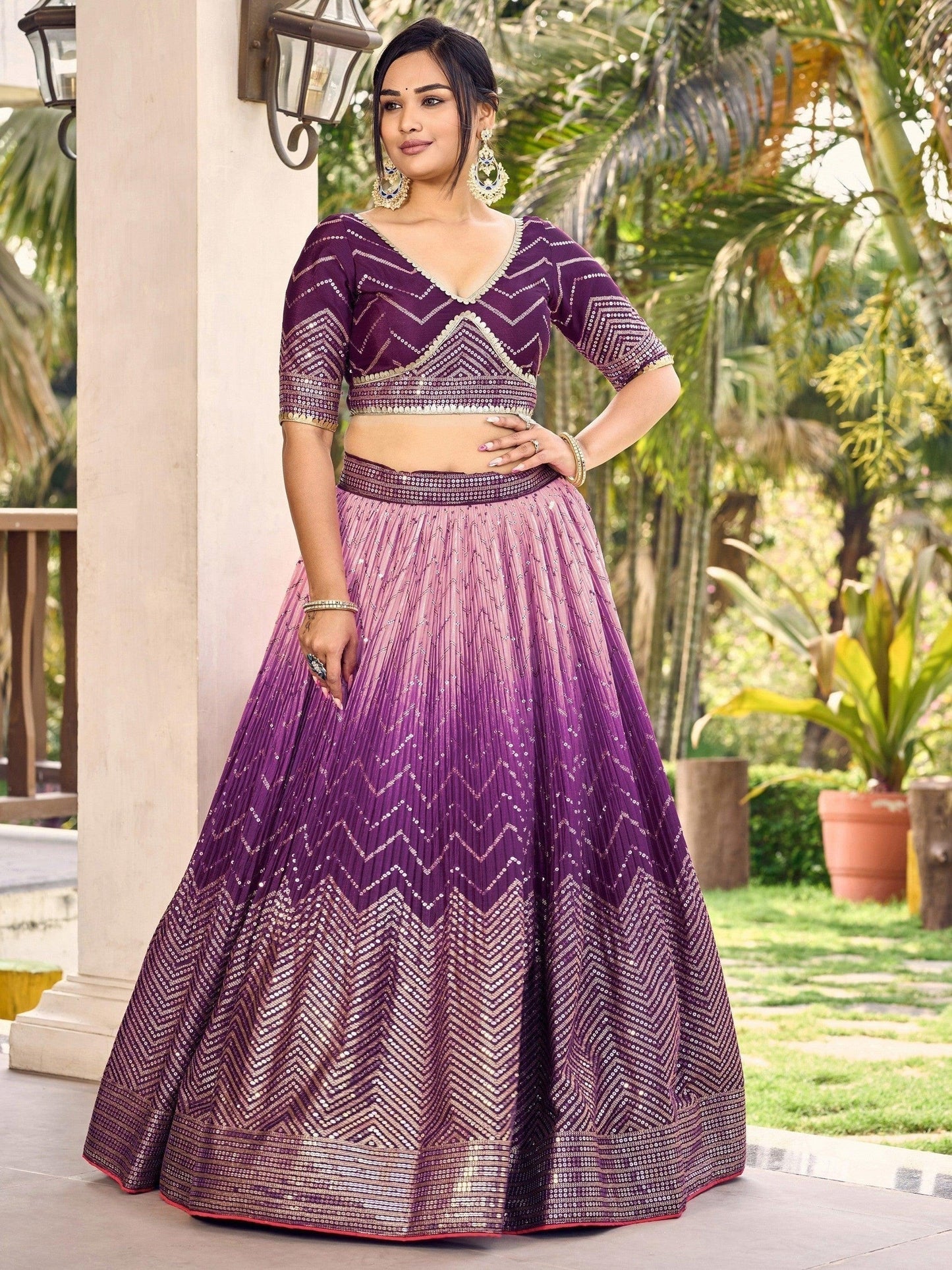 "Desi lehengas for American celebrations."