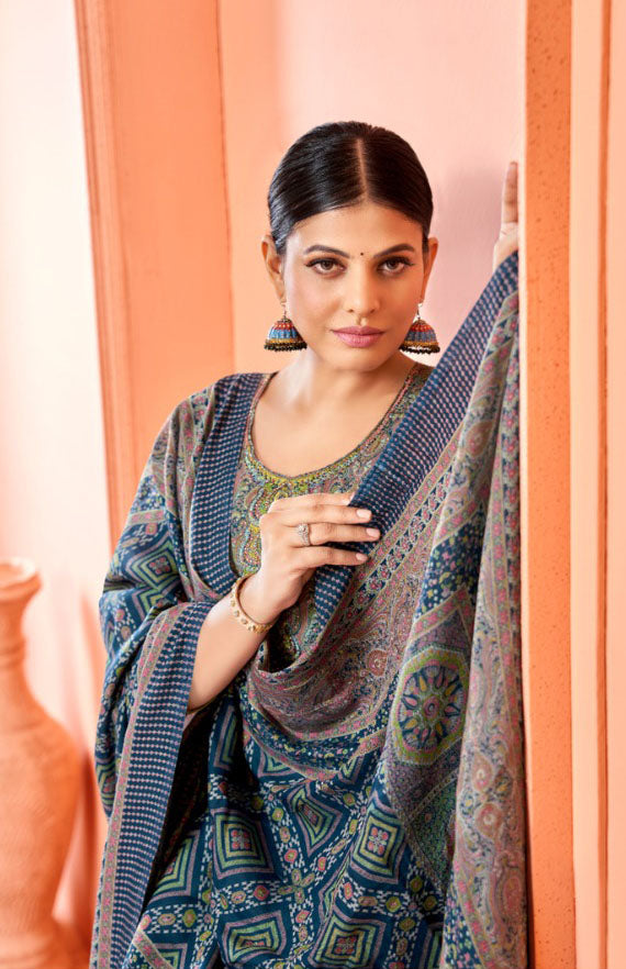 Blue colour cotton wear offers calm elegance – a versatile pick for every occasion. 
