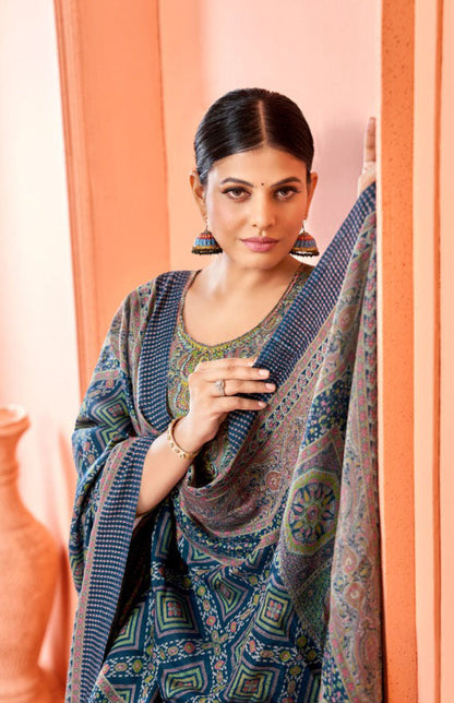 Blue colour cotton wear offers calm elegance – a versatile pick for every occasion. 