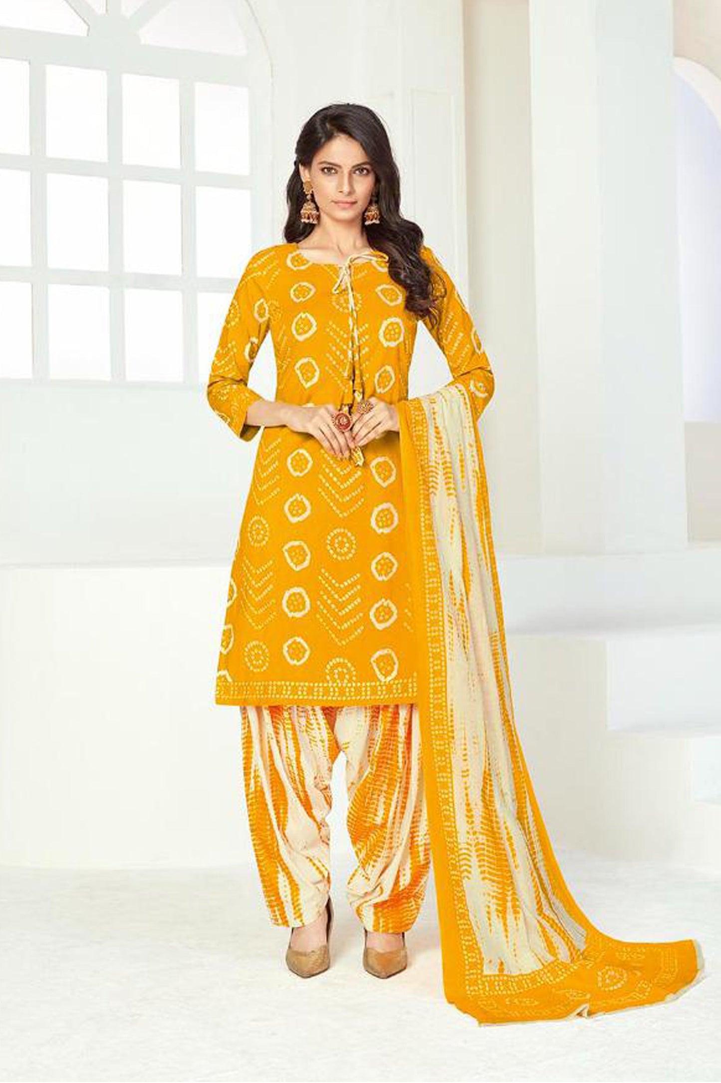 Yellow colour cotton wear brings sunshine and joy – ideal for Haldi, Eid, or summer events. 