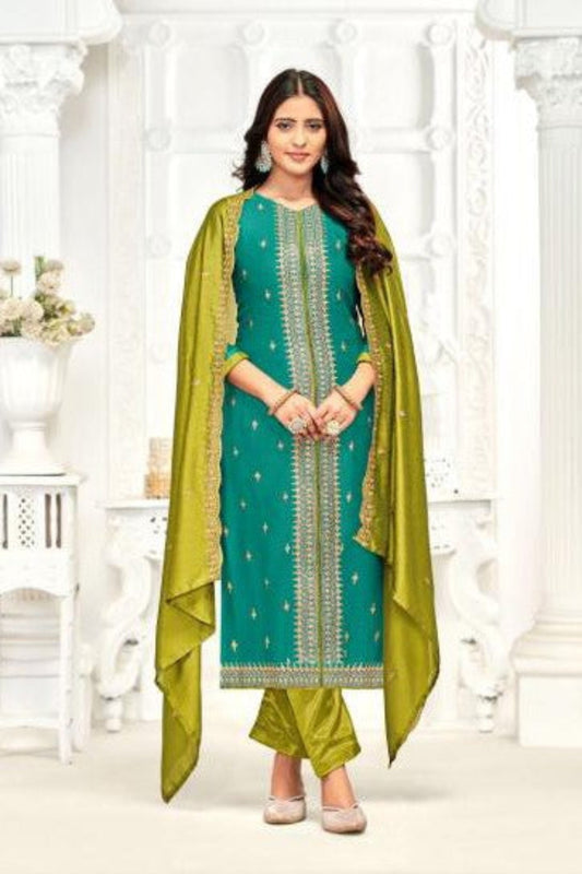 Elegant Teal Blue Designer Embroidery Shalwar Kameez perfect for Ramadan and festive celebrations.