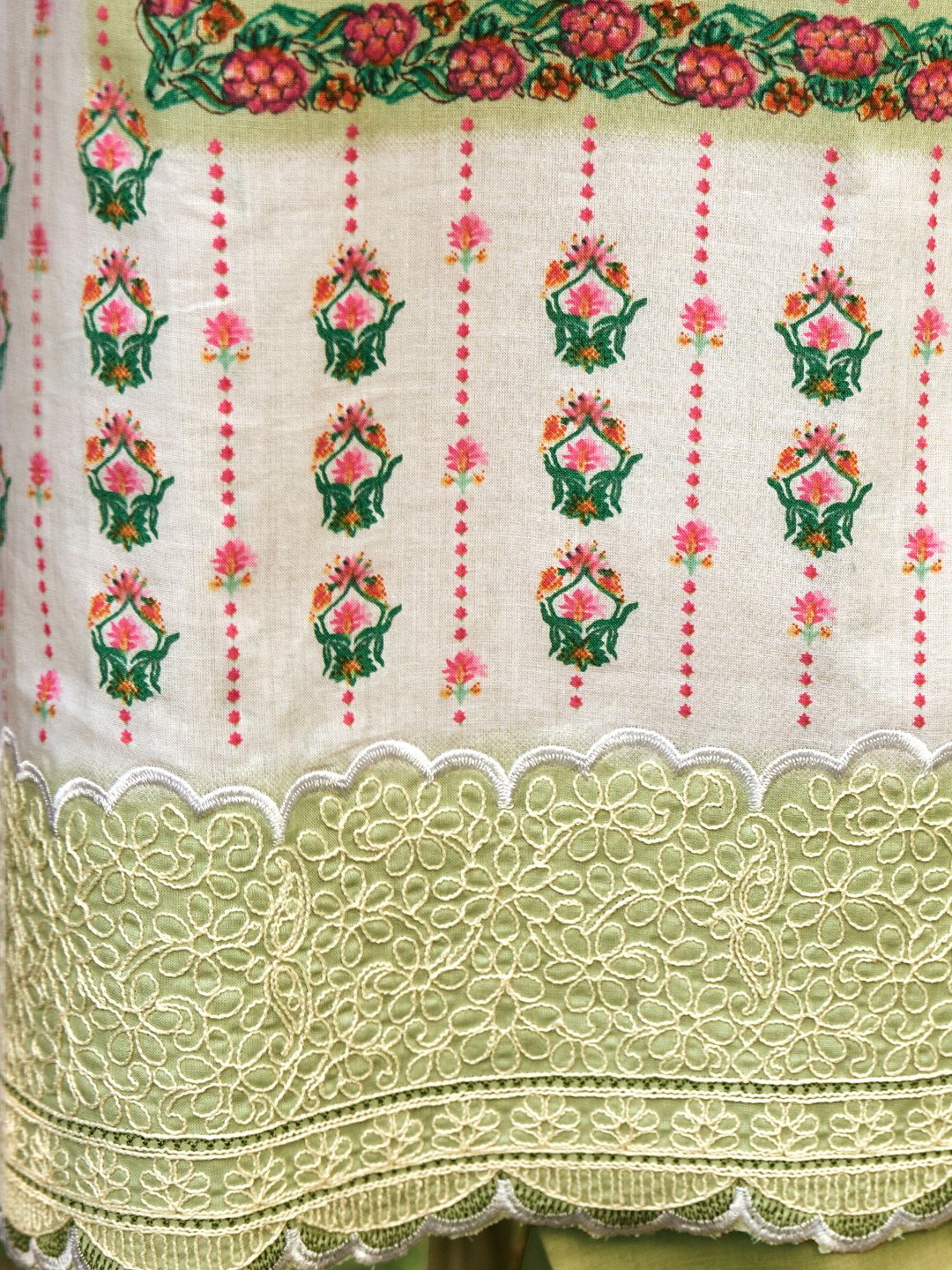 Green colour cotton wear symbolizes freshness and festivity – great for Mehndi or family gatherings. 