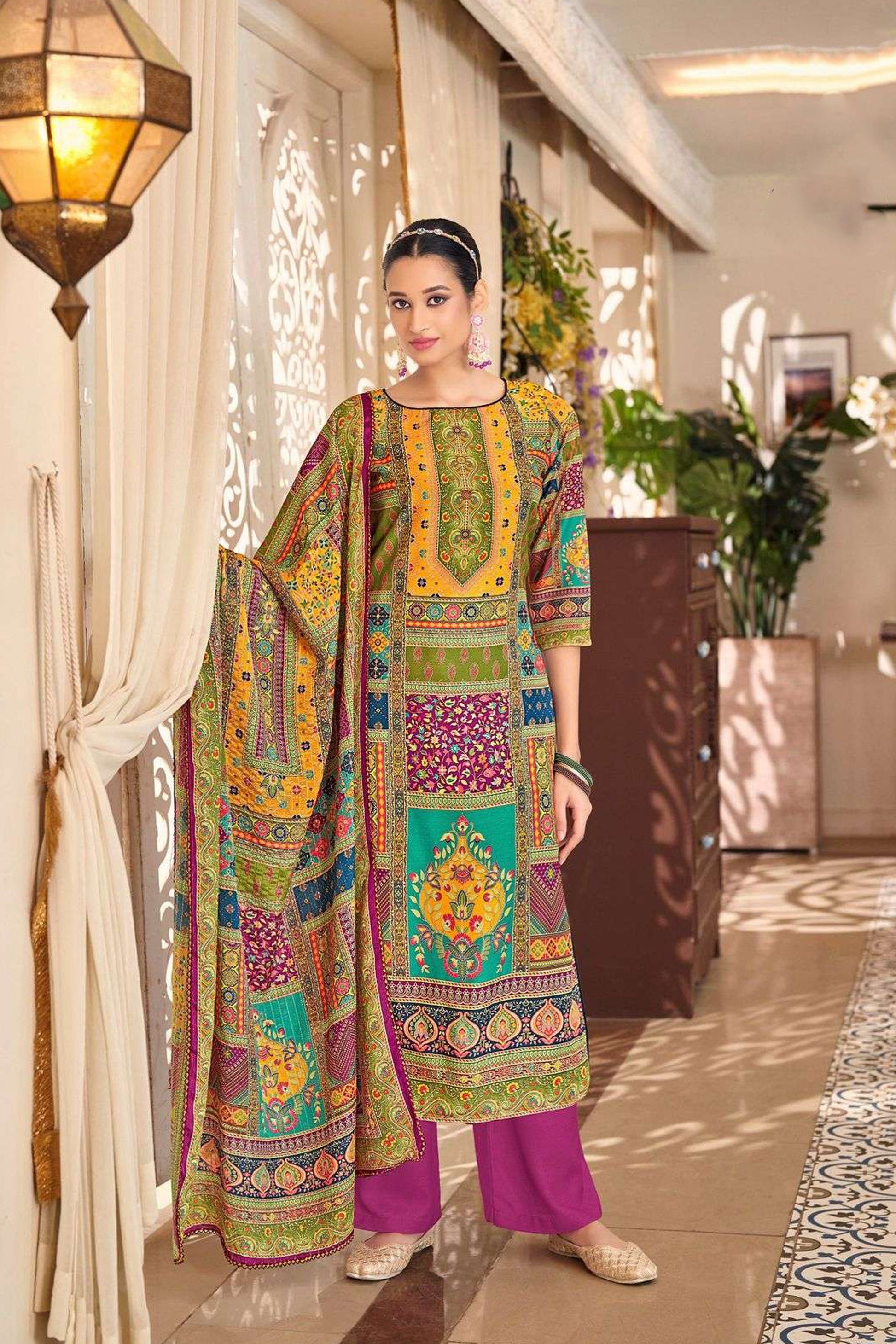 Pink colour cotton wear reflects softness and charm – perfect for graceful day functions. 