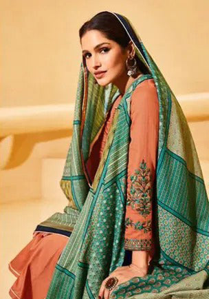 Orange colour cotton wear adds vibrance and energy – a bold choice for cultural celebrations. 