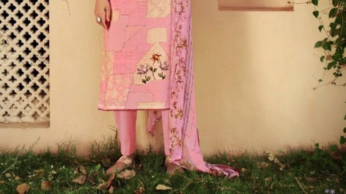 Pakistani women's regular wear cotton salwar kameez trouser suit