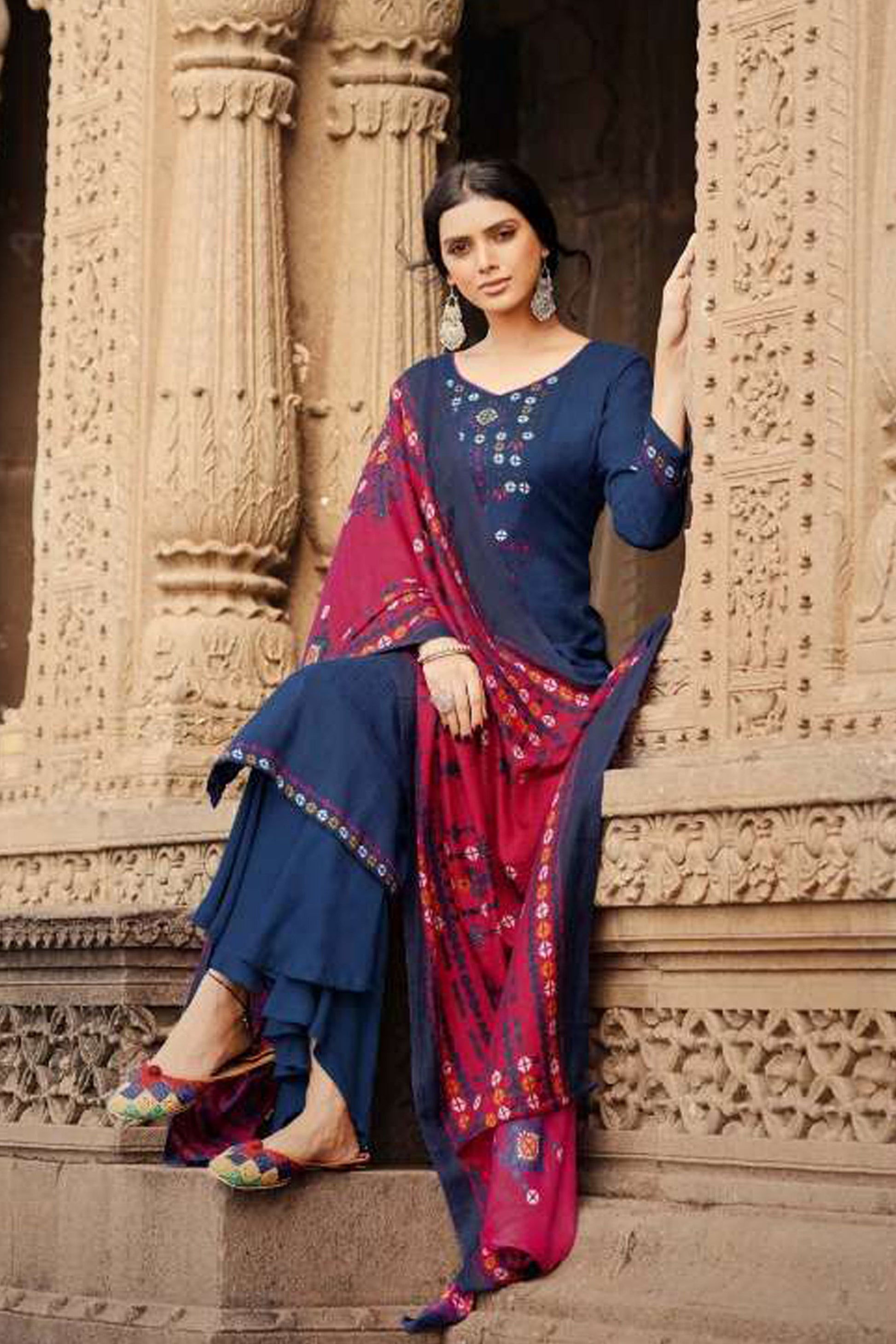 Blue colour cotton wear offers calm elegance – a versatile pick for every occasion. 
