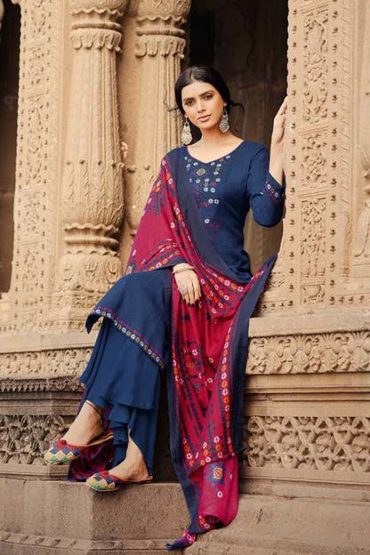 Blue colour cotton wear offers calm elegance – a versatile pick for every occasion. 