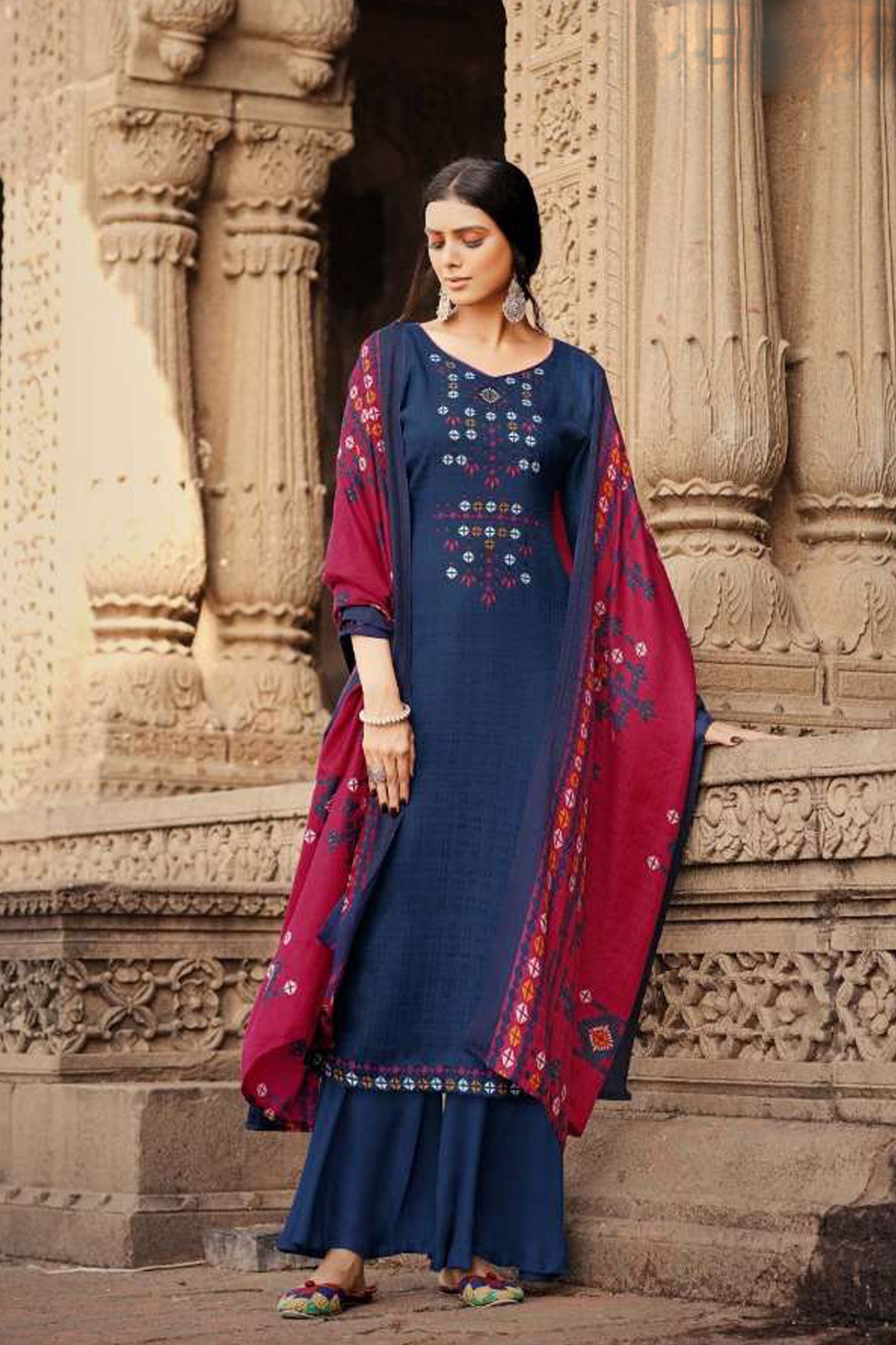 Blue colour cotton wear offers calm elegance – a versatile pick for every occasion. 