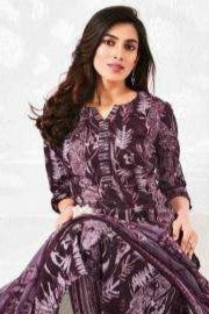 Mauve purple cotton outfit with a soft, elegant charm, perfect for serene festive moments, casual outings, and graceful everyday wear. 