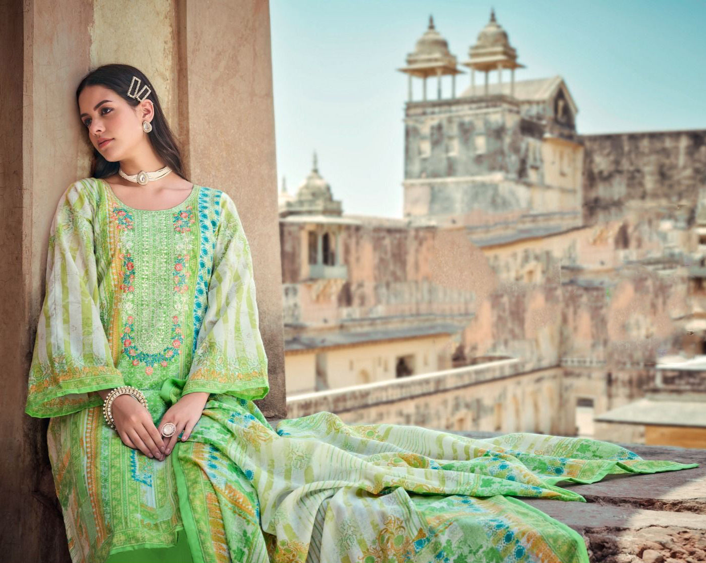 Light green salwar kameez brings a soft, refreshing charm, perfect for daytime events and effortless everyday elegance.
