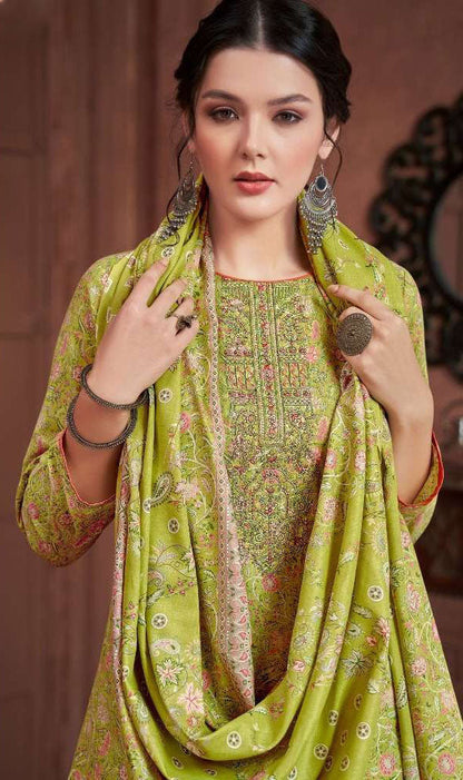 Pistachio green cotton wear exudes calm elegance and freshness—ideal for weddings, Eid, or summer gatherings.