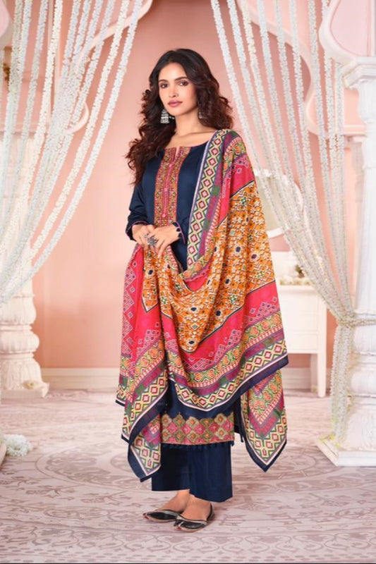 Blue colour cotton wear offers calm elegance – a versatile pick for every occasion. 