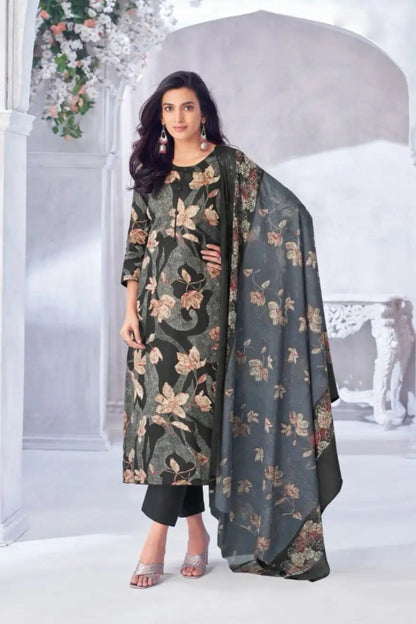 Black cotton outfit with a timeless and versatile appeal, perfect for everyday elegance, evening events, and festive gatherings. 
