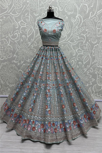 "Traditional lehengas for modern Indian Americans."

