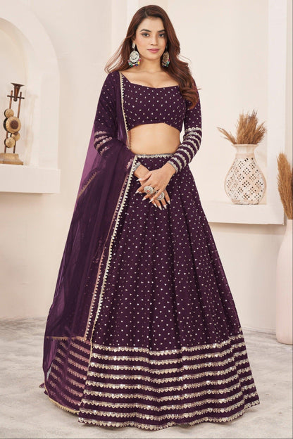 "Celebrate Indian roots in the U.S. with our lehengas." 