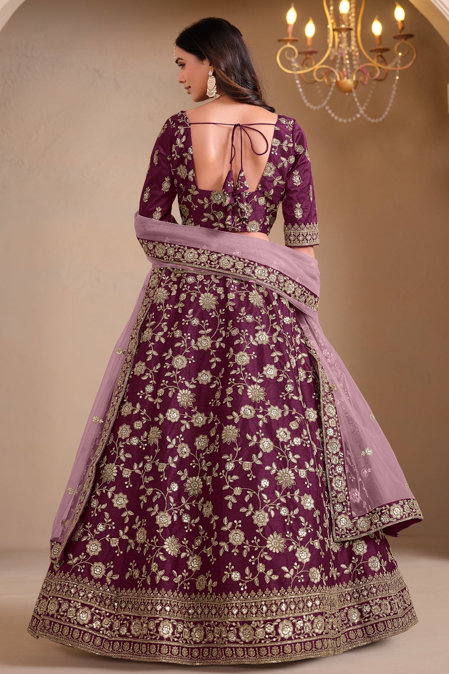 "Celebrate Diwali in style with our USA lehengas." 