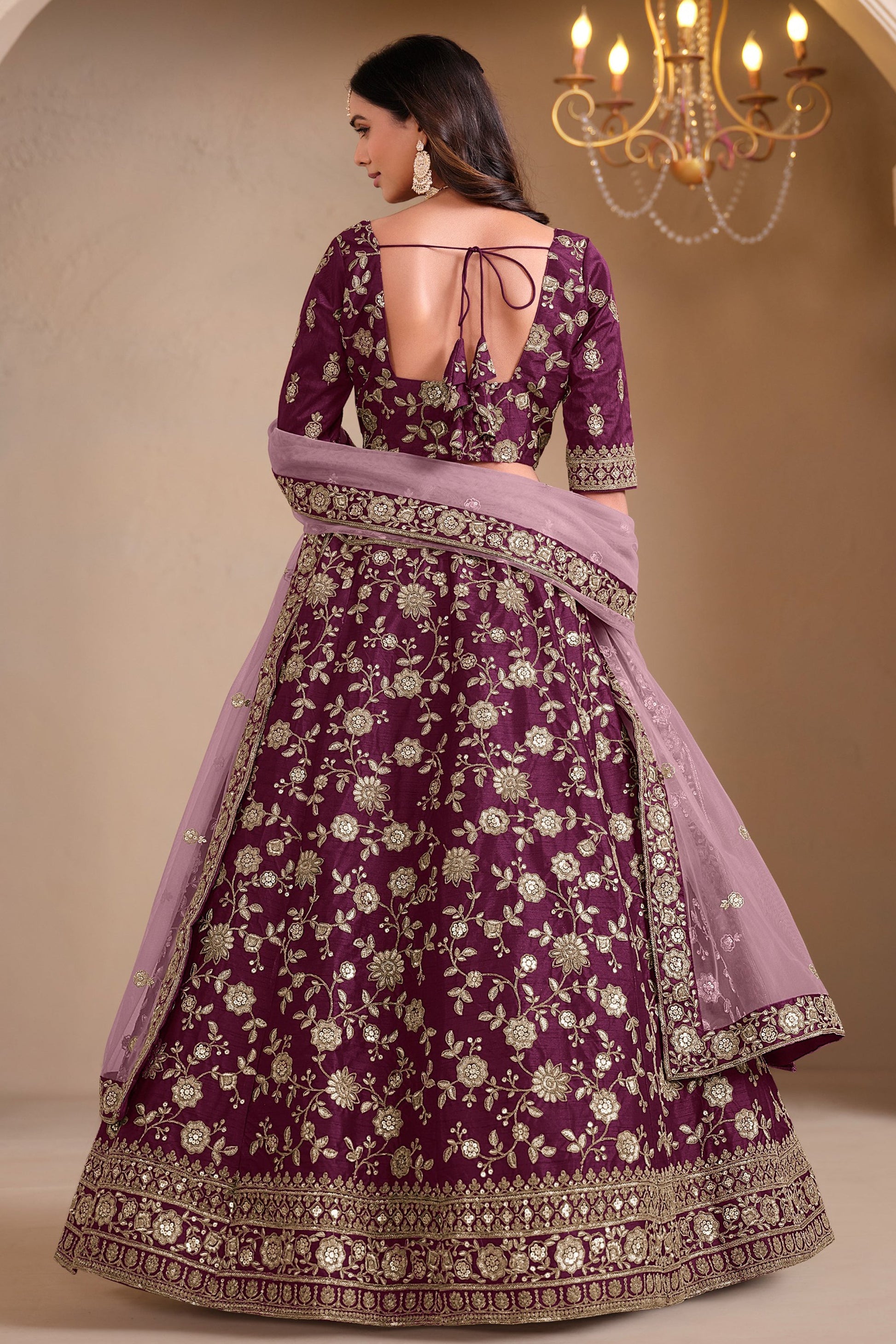 "Celebrate Diwali in style with our USA lehengas." 