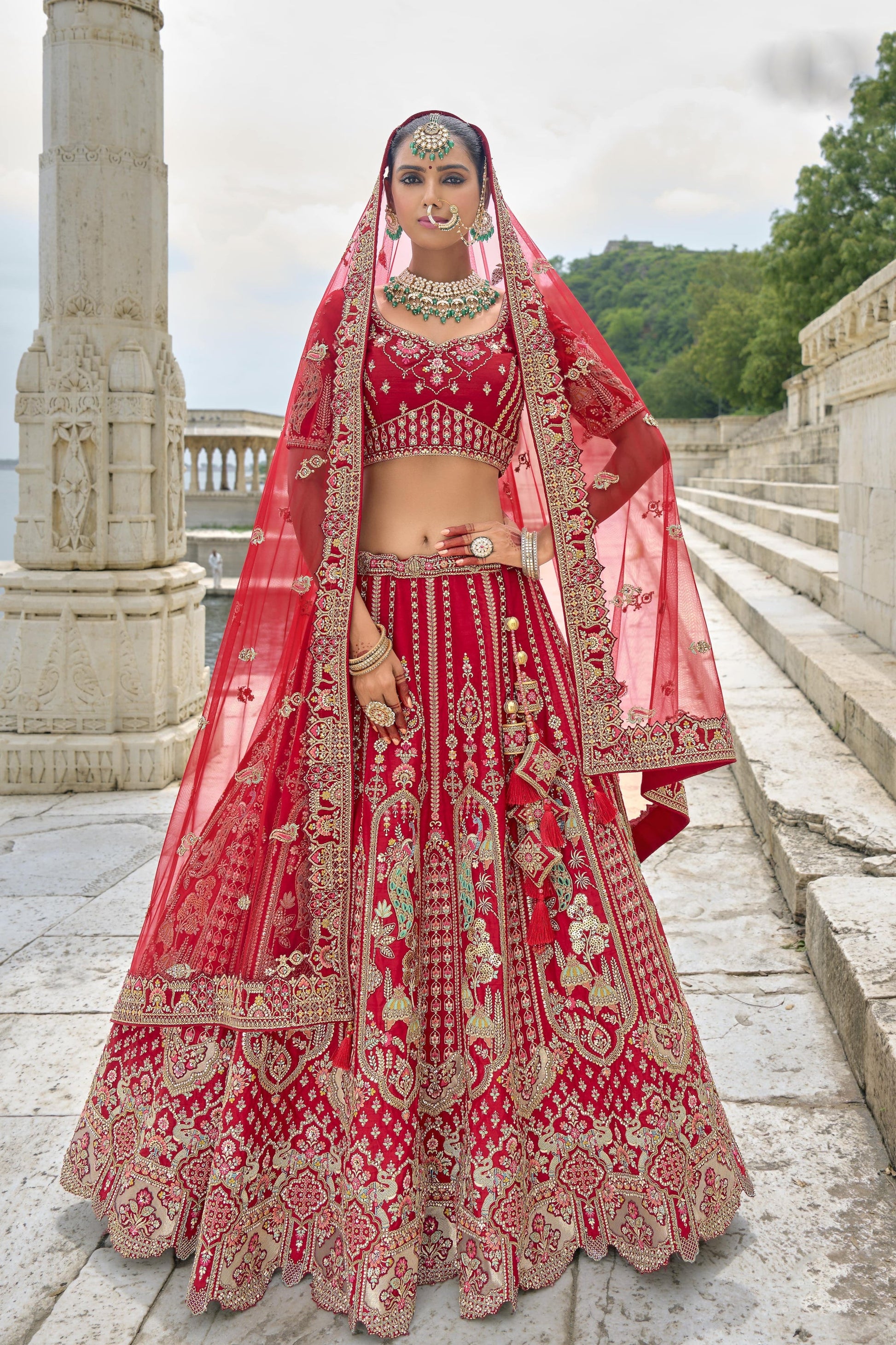 "Dress up for desi events in the U.S. with stylish lehengas." 