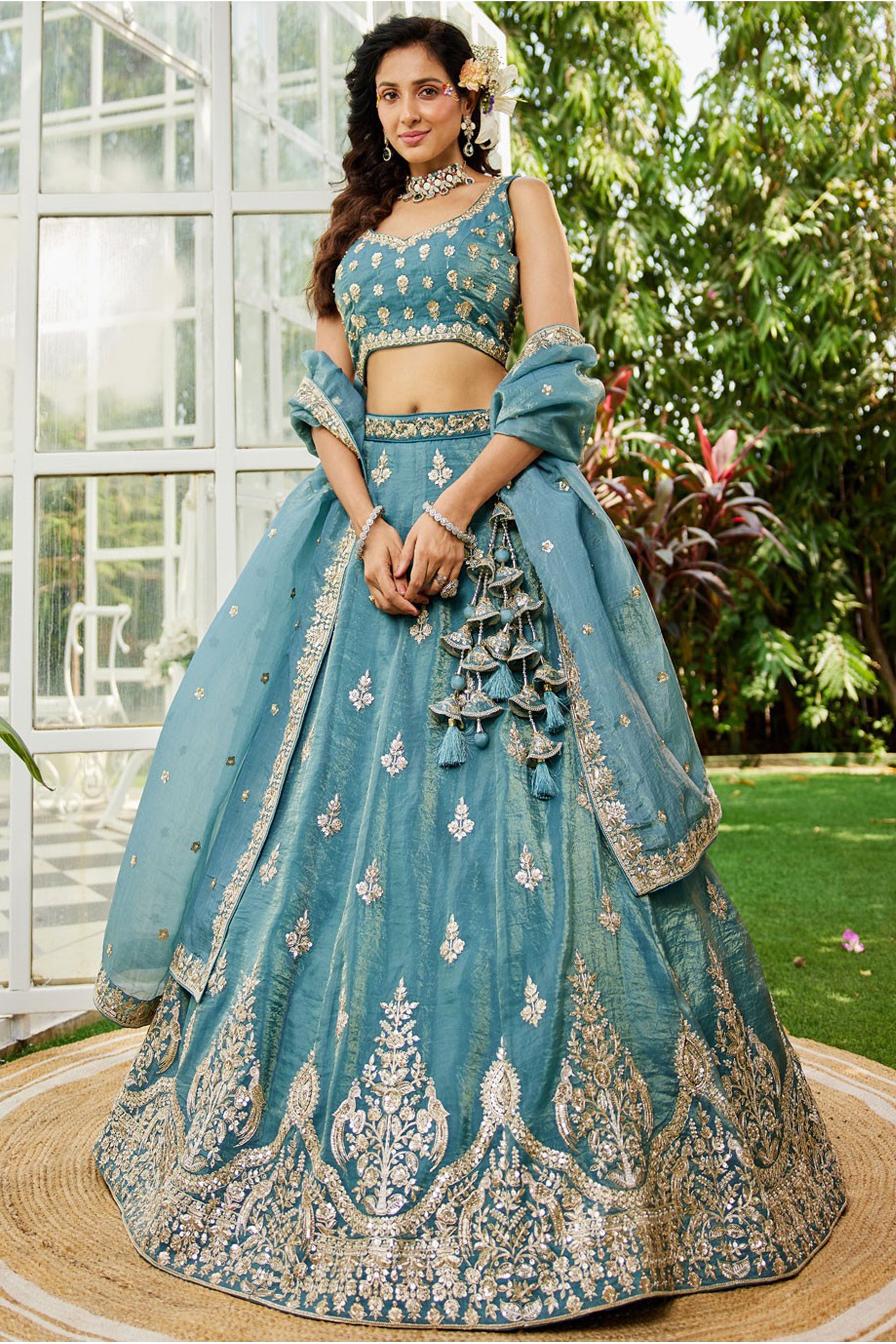"Traditional lehengas for modern Indian Americans."