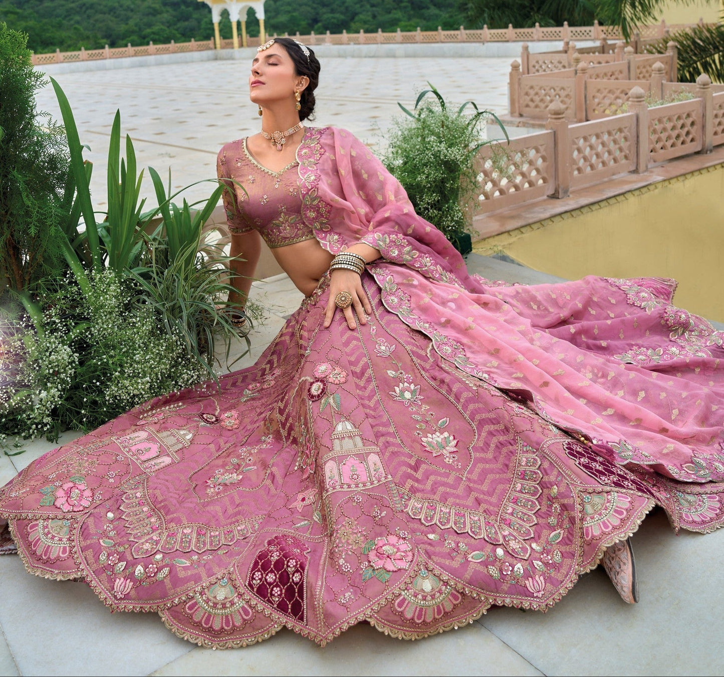 Lehenga outfits for Indian cultural events in the USA." 
