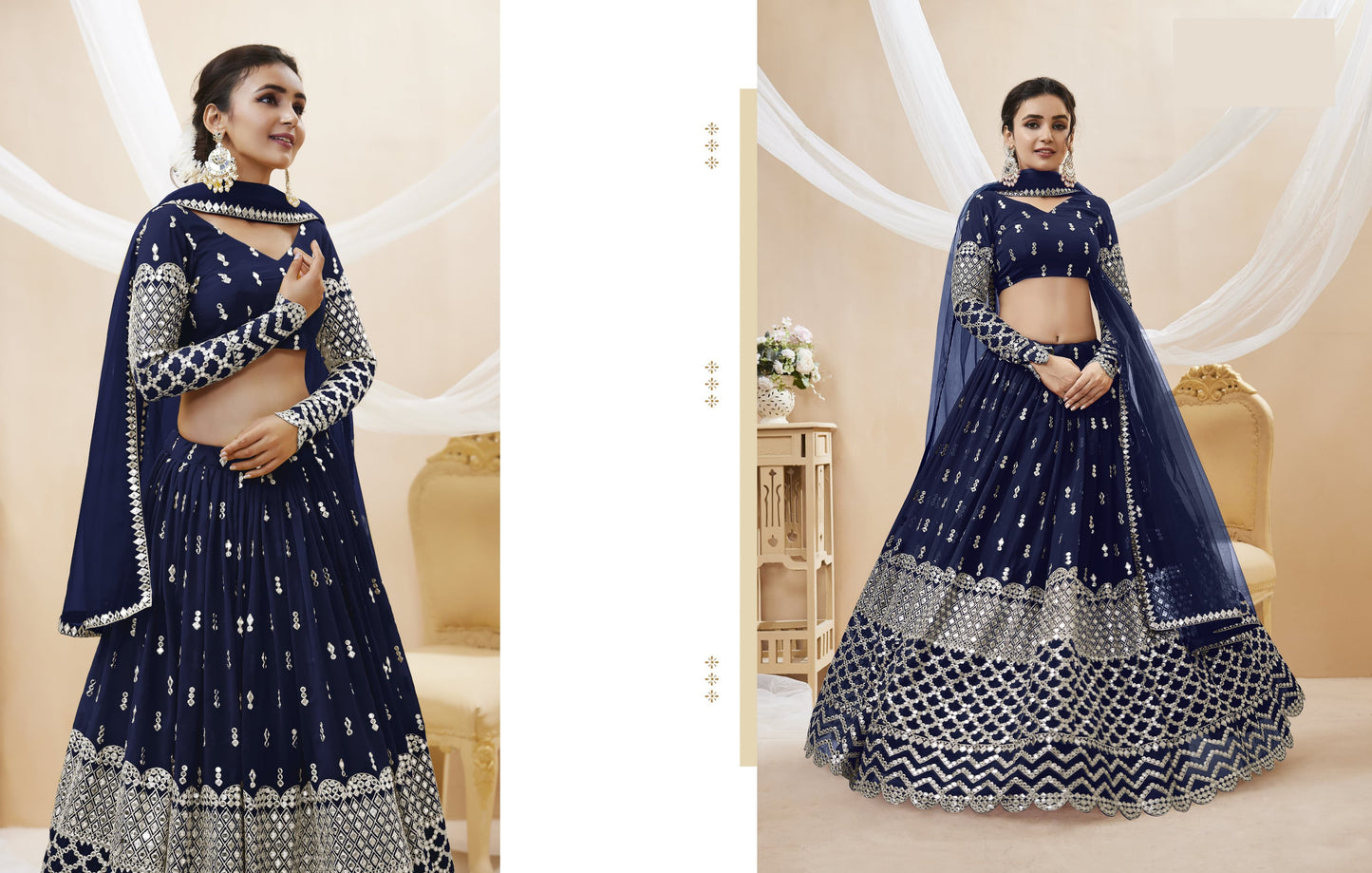 Heavy party wear lehenga for wedding season USA 