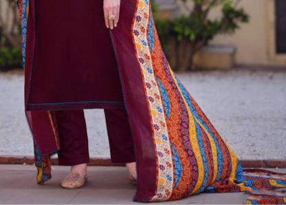 party and Everyday Wear Burgundy Red color shalwar kameez 