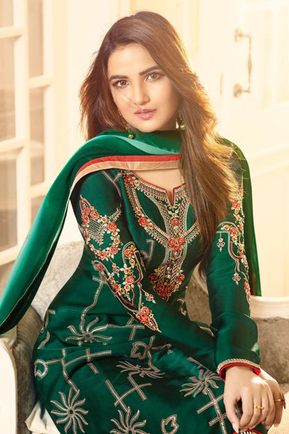 Satin georgette salwaar kameez fabric texture close-up