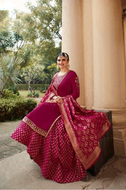 "Desi lehengas for American celebrations." 