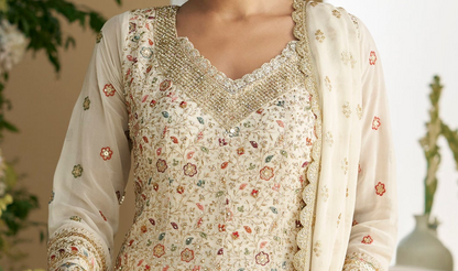 Indian Ethnic Wear - Embroidered Salwar Kameez For Festive Occasions UK