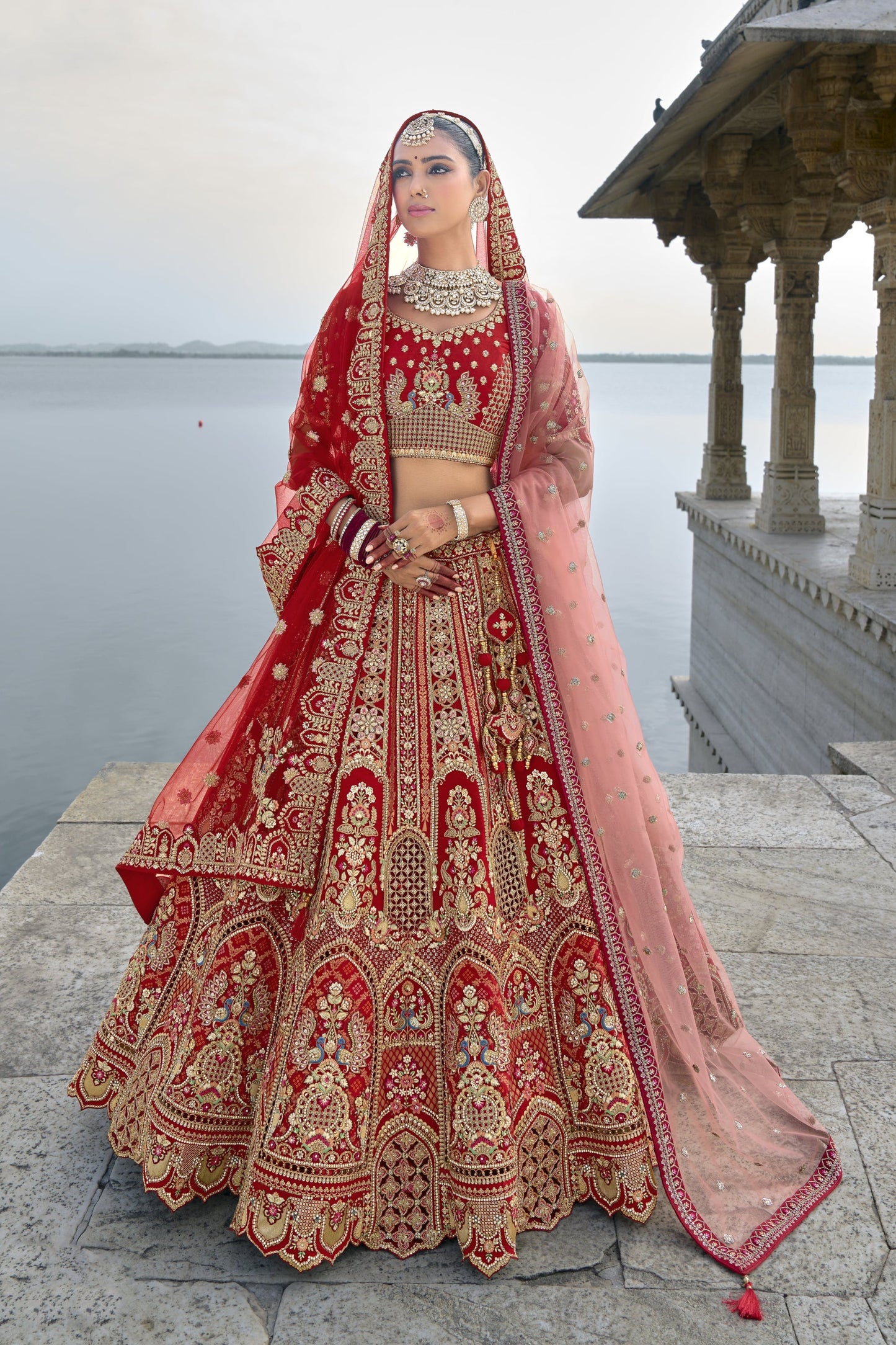 "Dazzling lehengas for Eid and Diwali in the USA." 