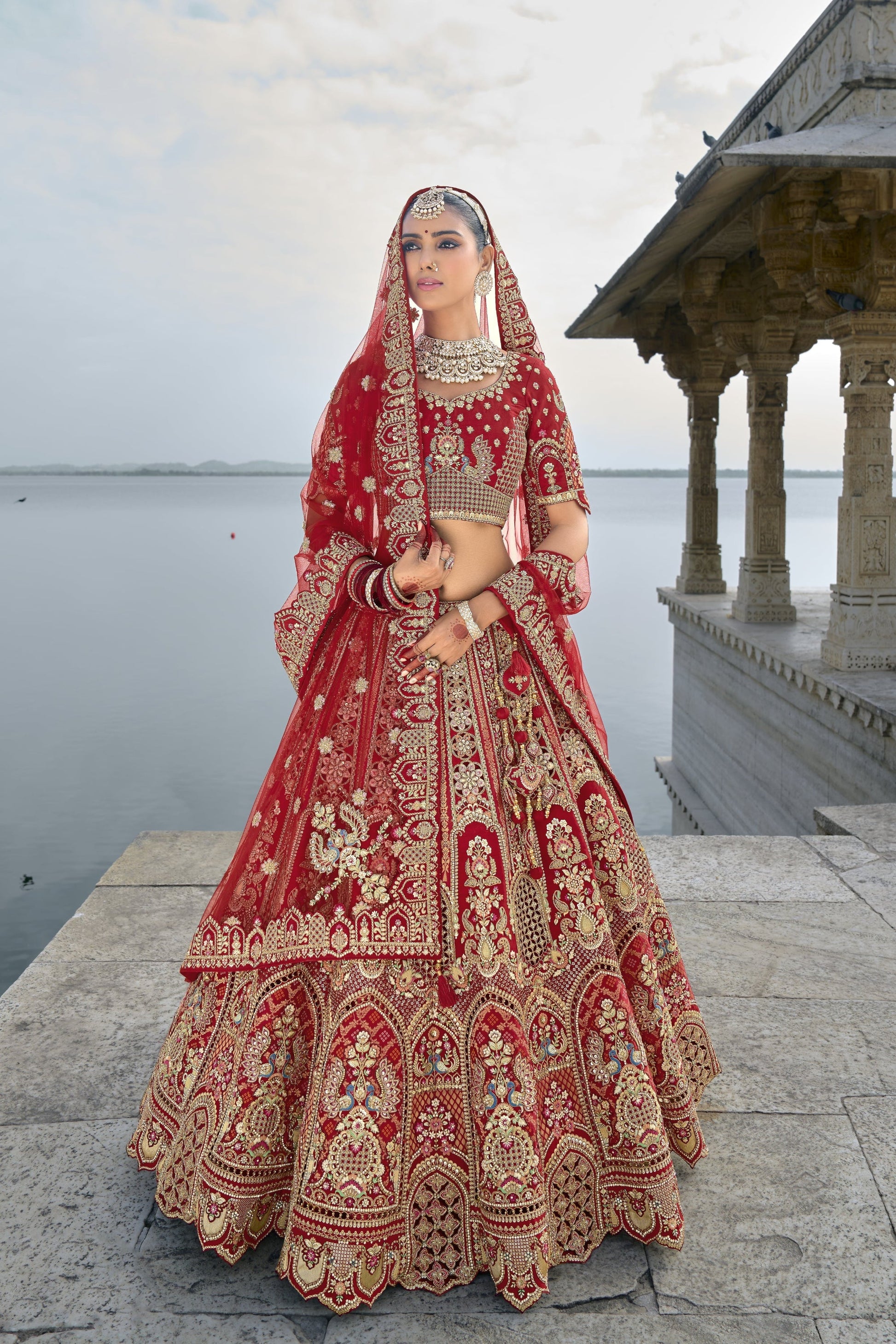 "Dazzling lehengas for Eid and Diwali in the USA." 