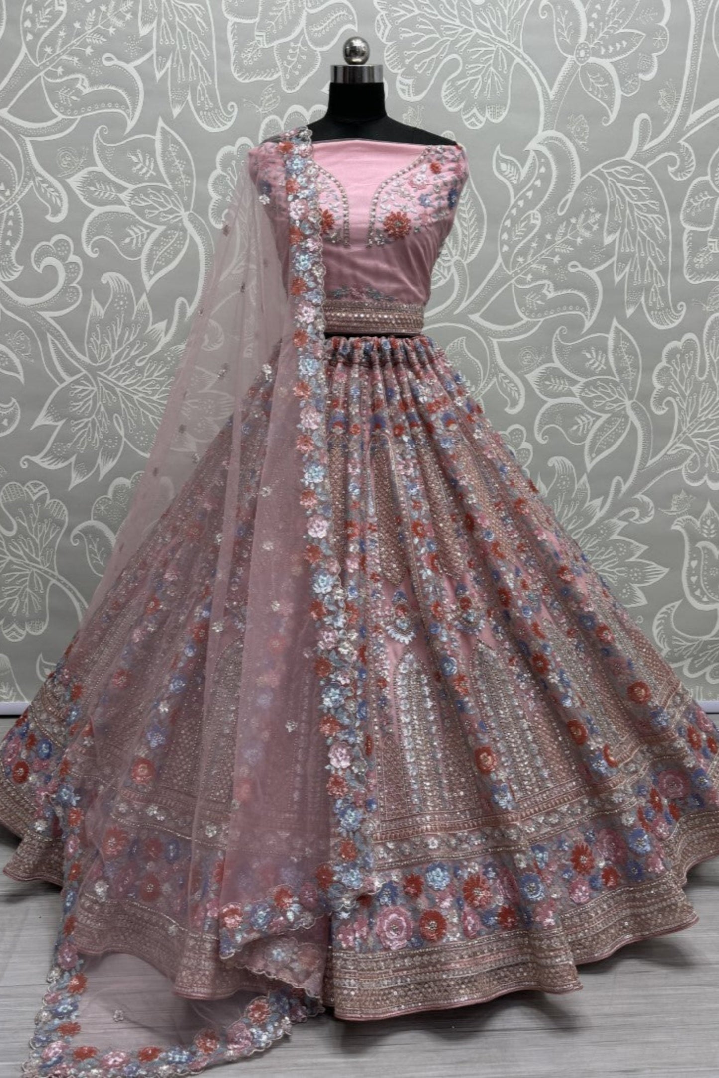 "Lehengas for Indian weddings in the USA."
