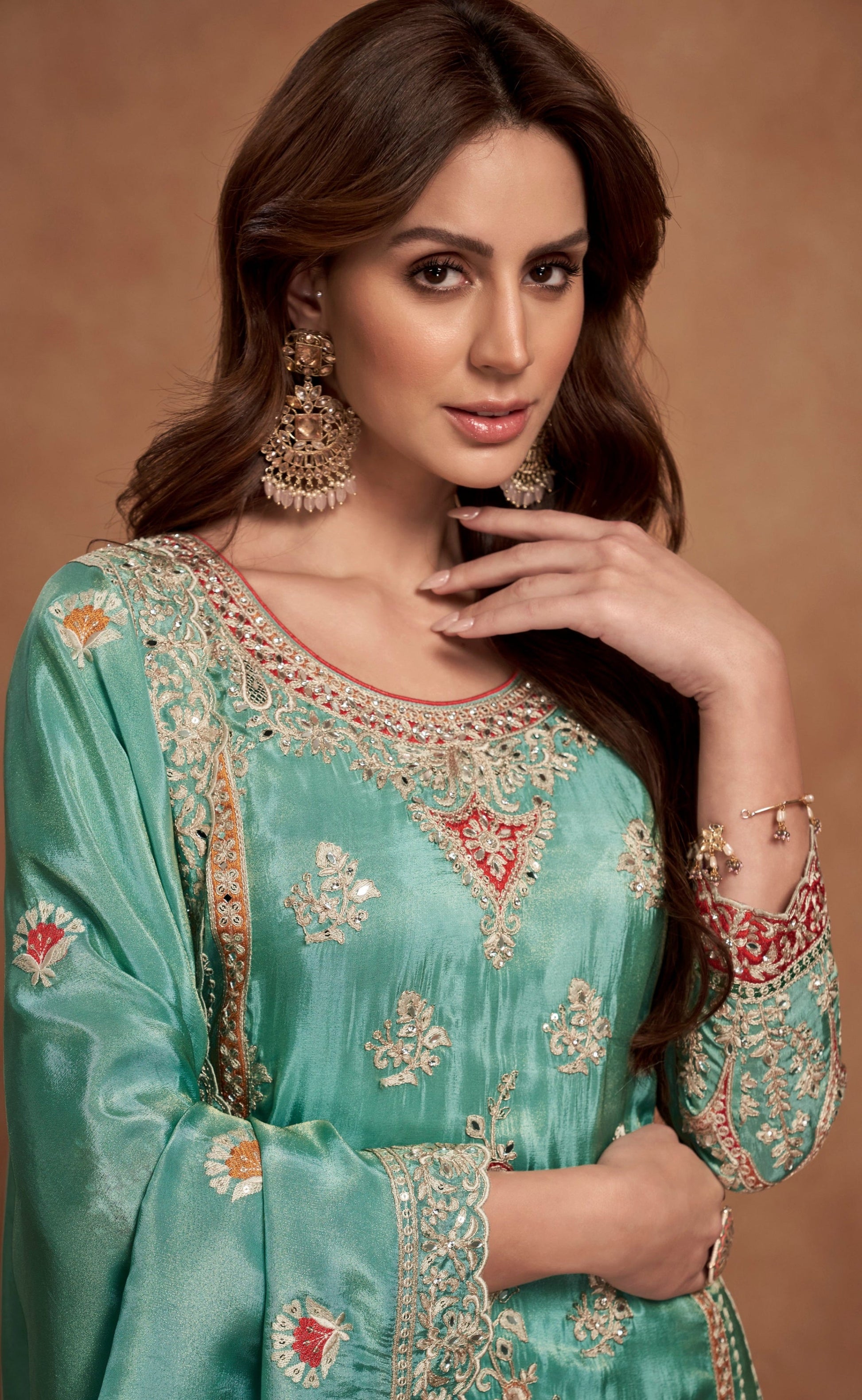 Wedding Function Heavy Palazzo Suit For Ready To Wear