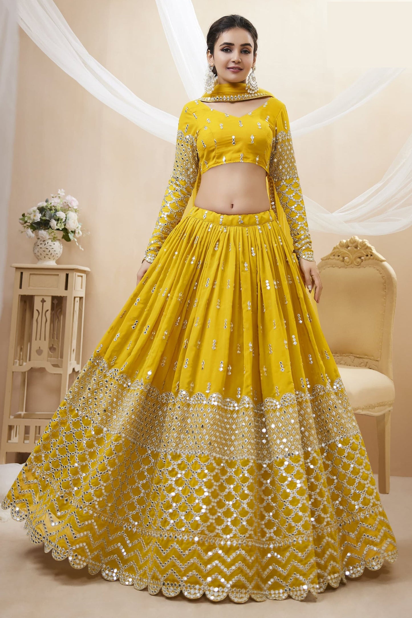 Haldi outfit traditional lehenga dress USA 