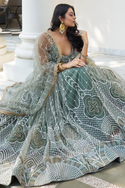 "Desi lehengas for American celebrations." 