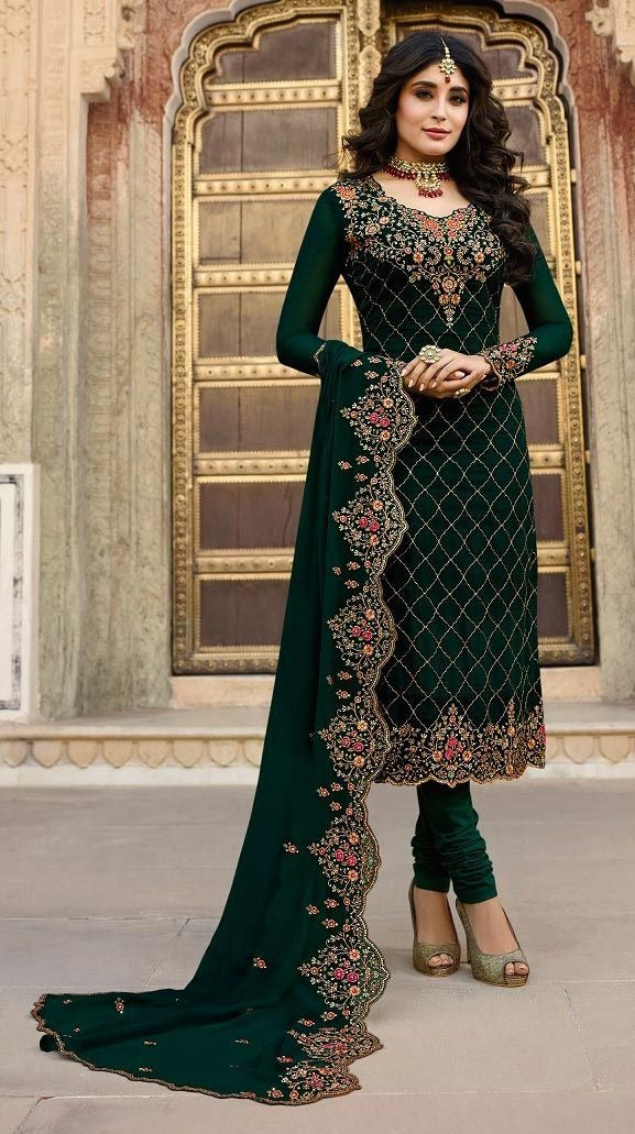 Close-up of embroidery and stone work on kameez