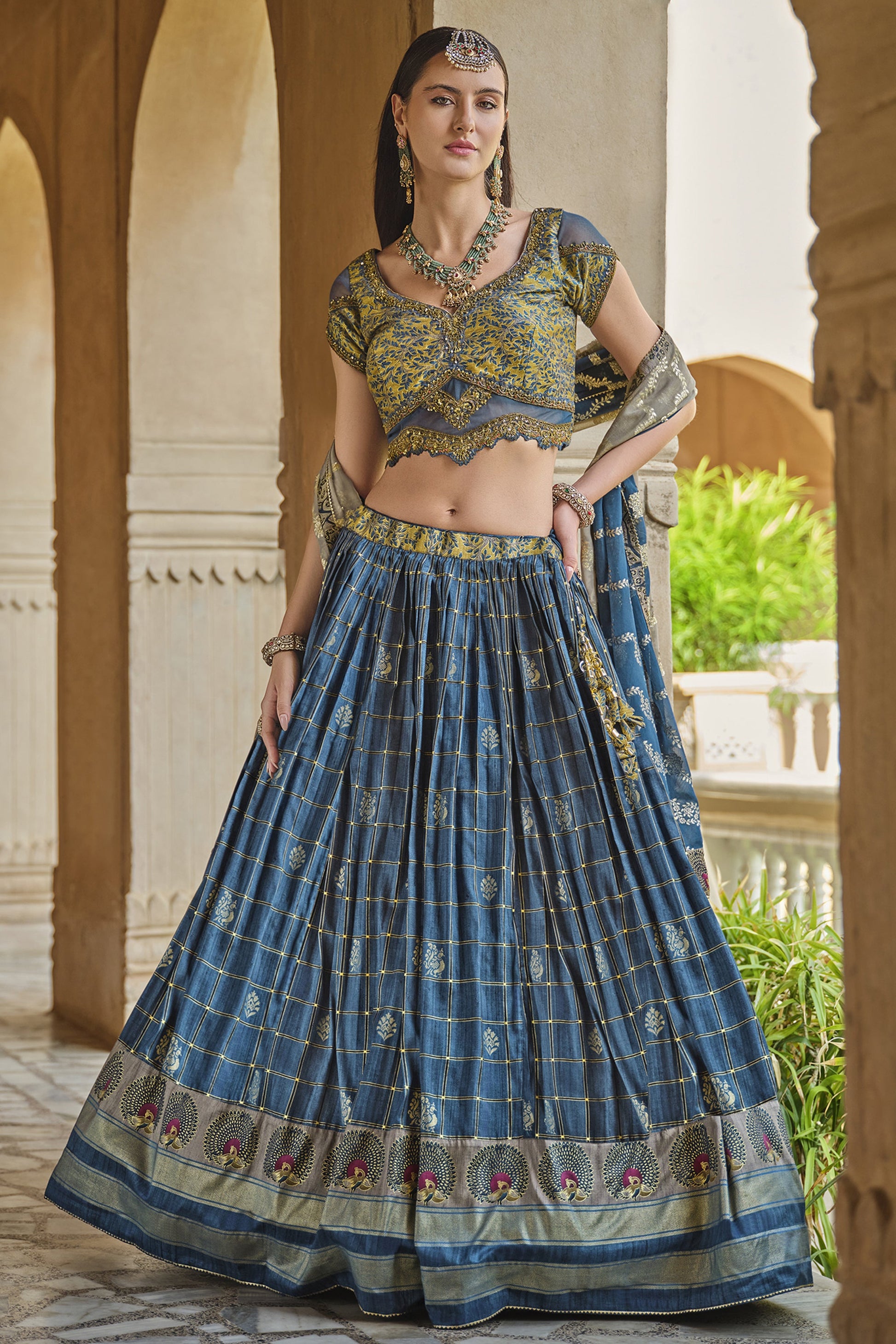 "Desi lehengas for American celebrations." 