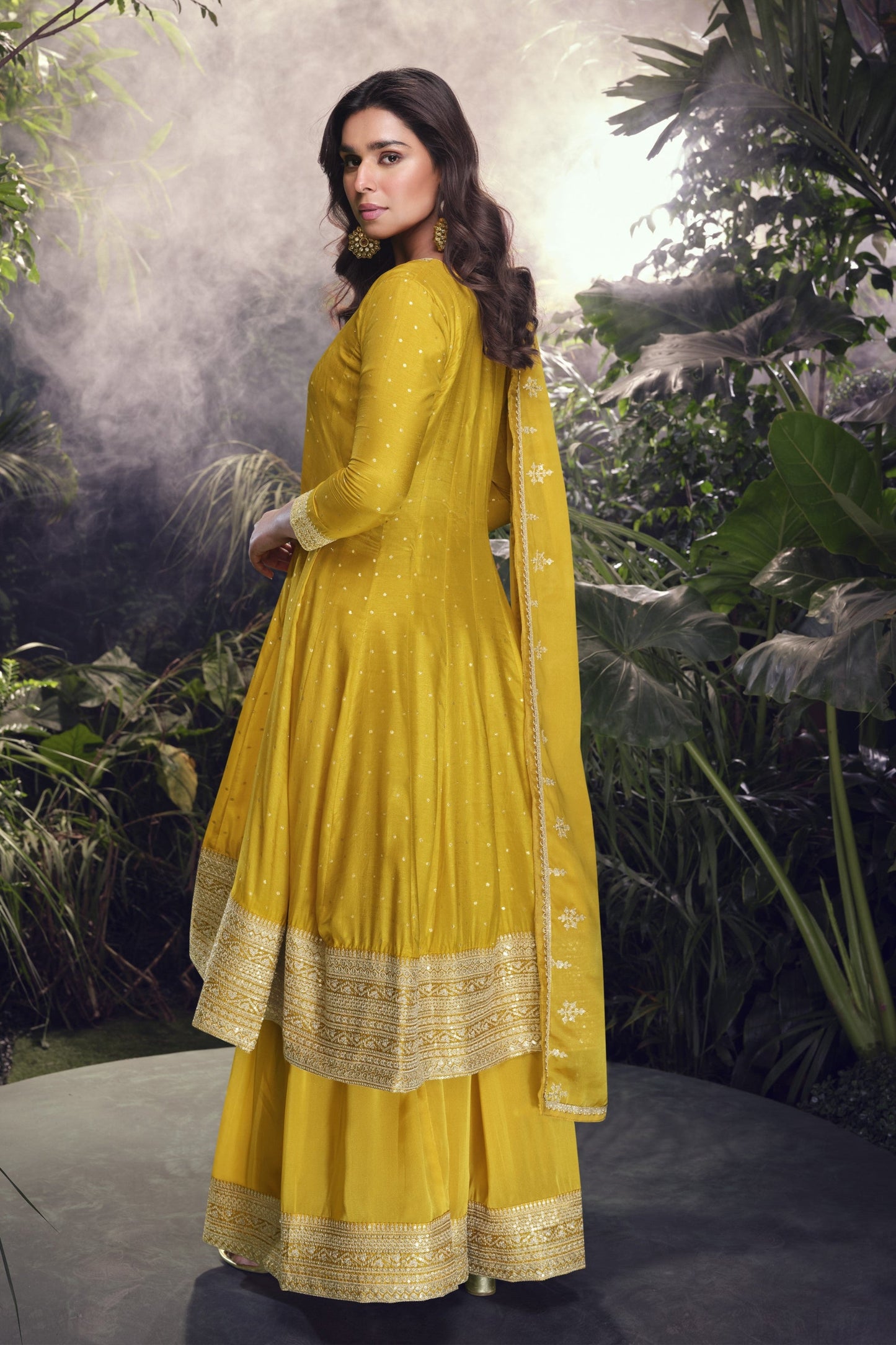 Elegant Designer Traditional Look Palazzo Suit 