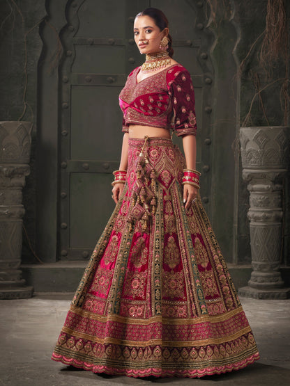Experience bridal couture with lehengas that sparkle with intricate artistry.
