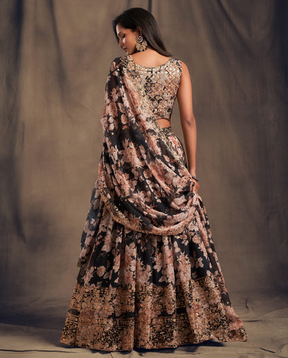"Celebrate traditions in the USA with our lehengas." 