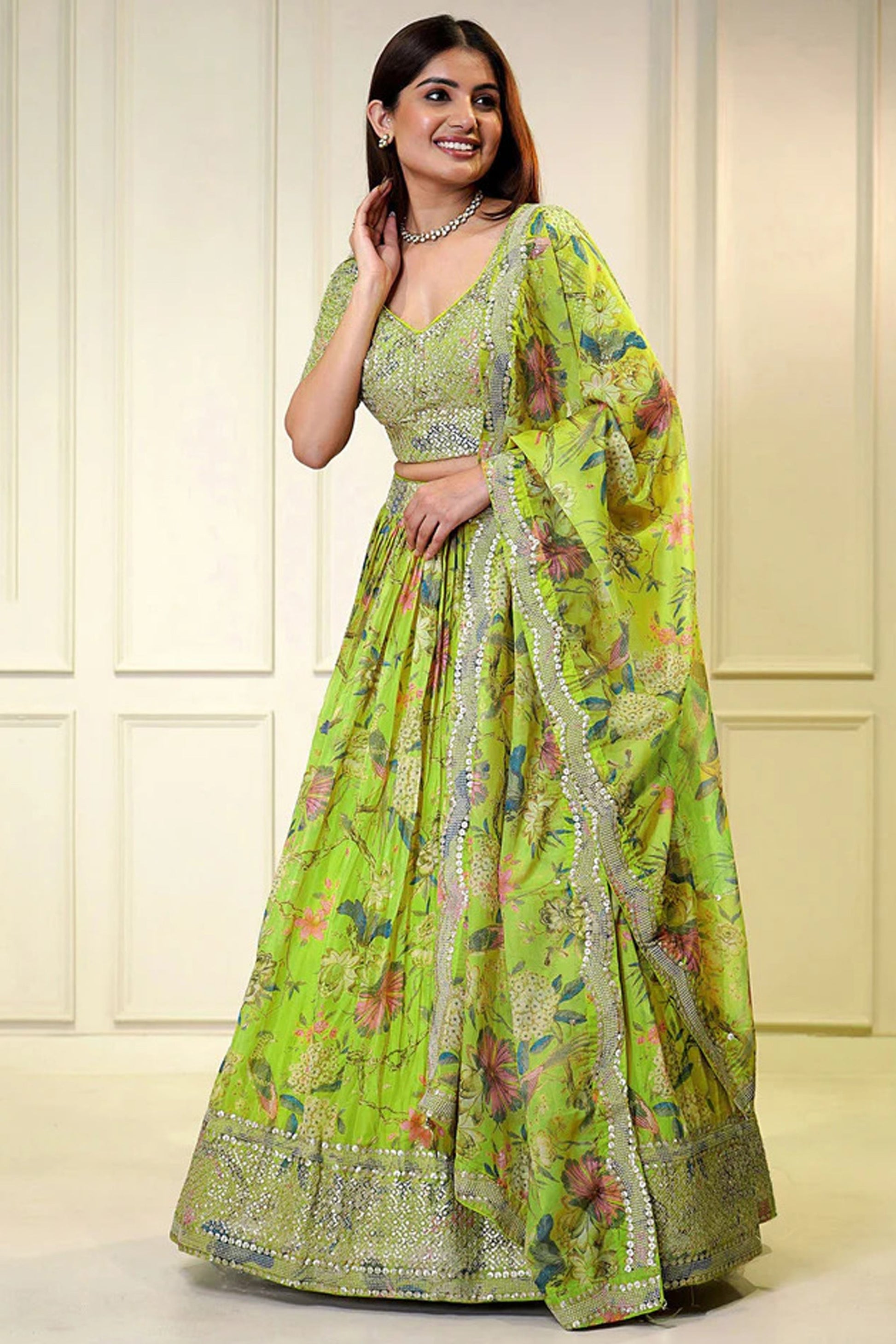 "Desi lehengas for American celebrations." 