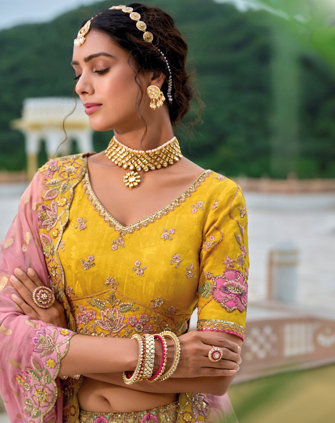 "Dress up for desi events in the U.S. with stylish lehengas." 