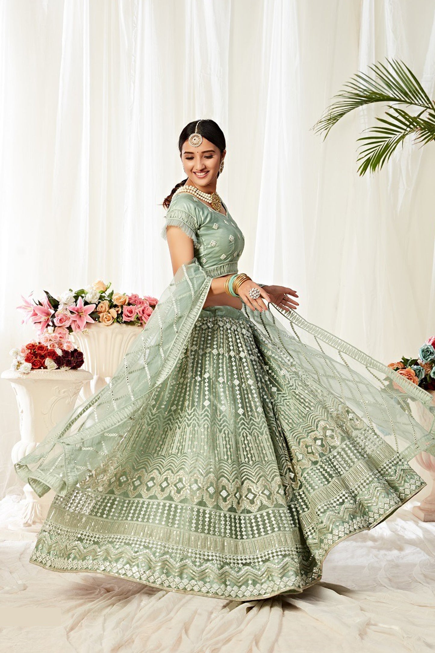 "Lehengas designed for Indian culture in the USA." 
