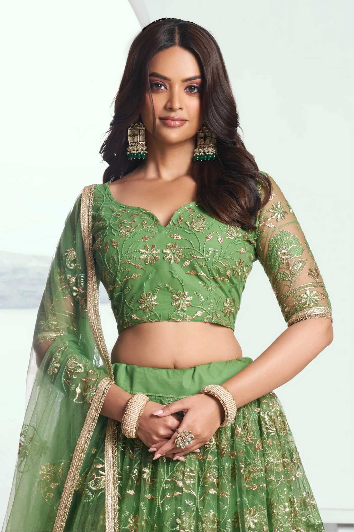 "Lehengas designed for Indian culture in the USA." 