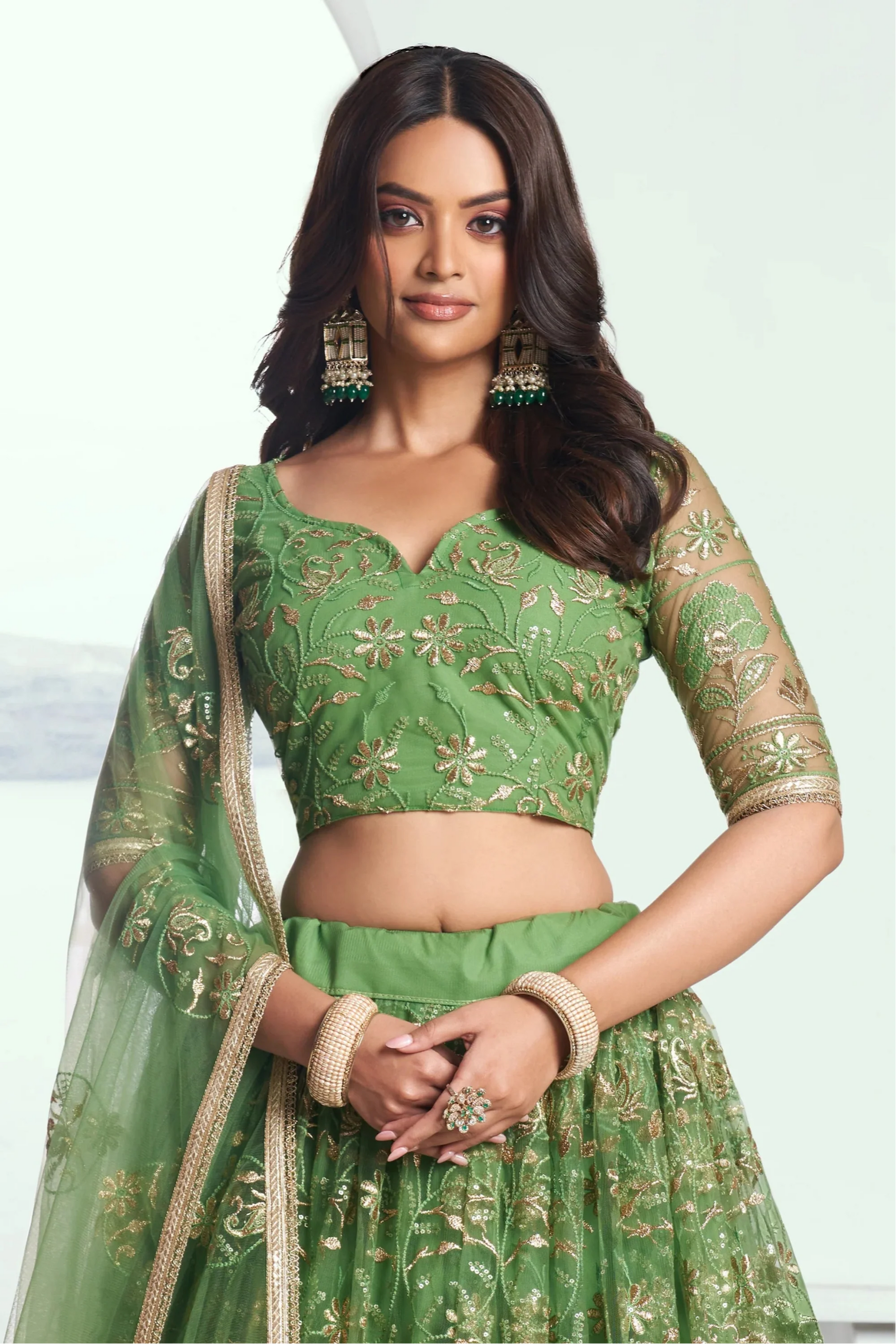 "Lehengas designed for Indian culture in the USA." 