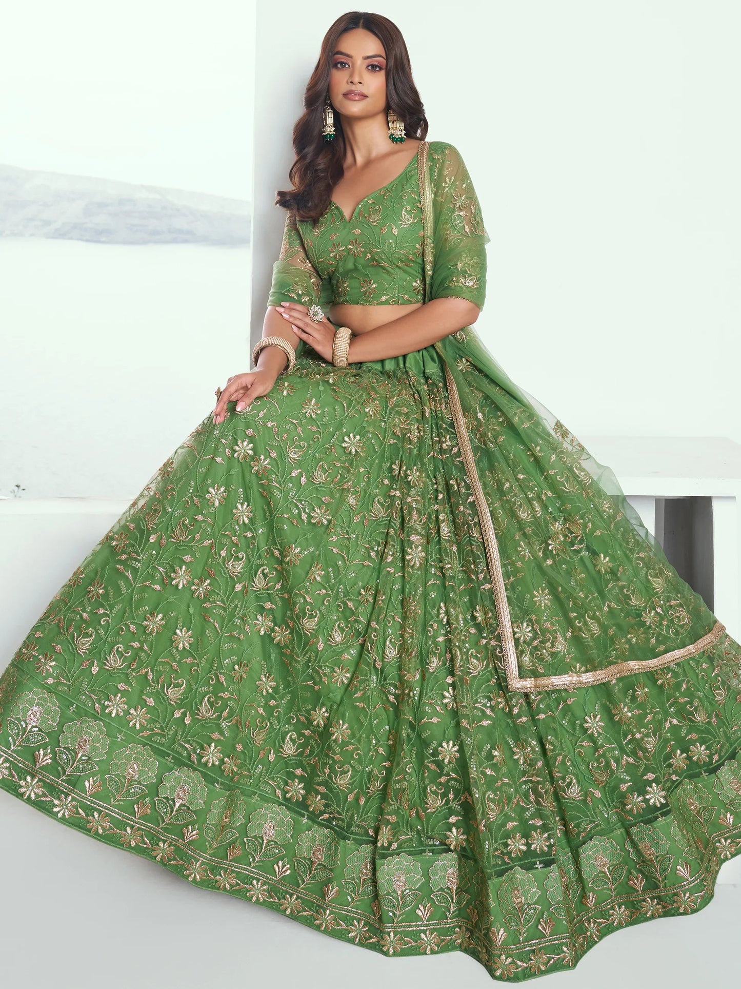 "Lehengas designed for Indian culture in the USA." 