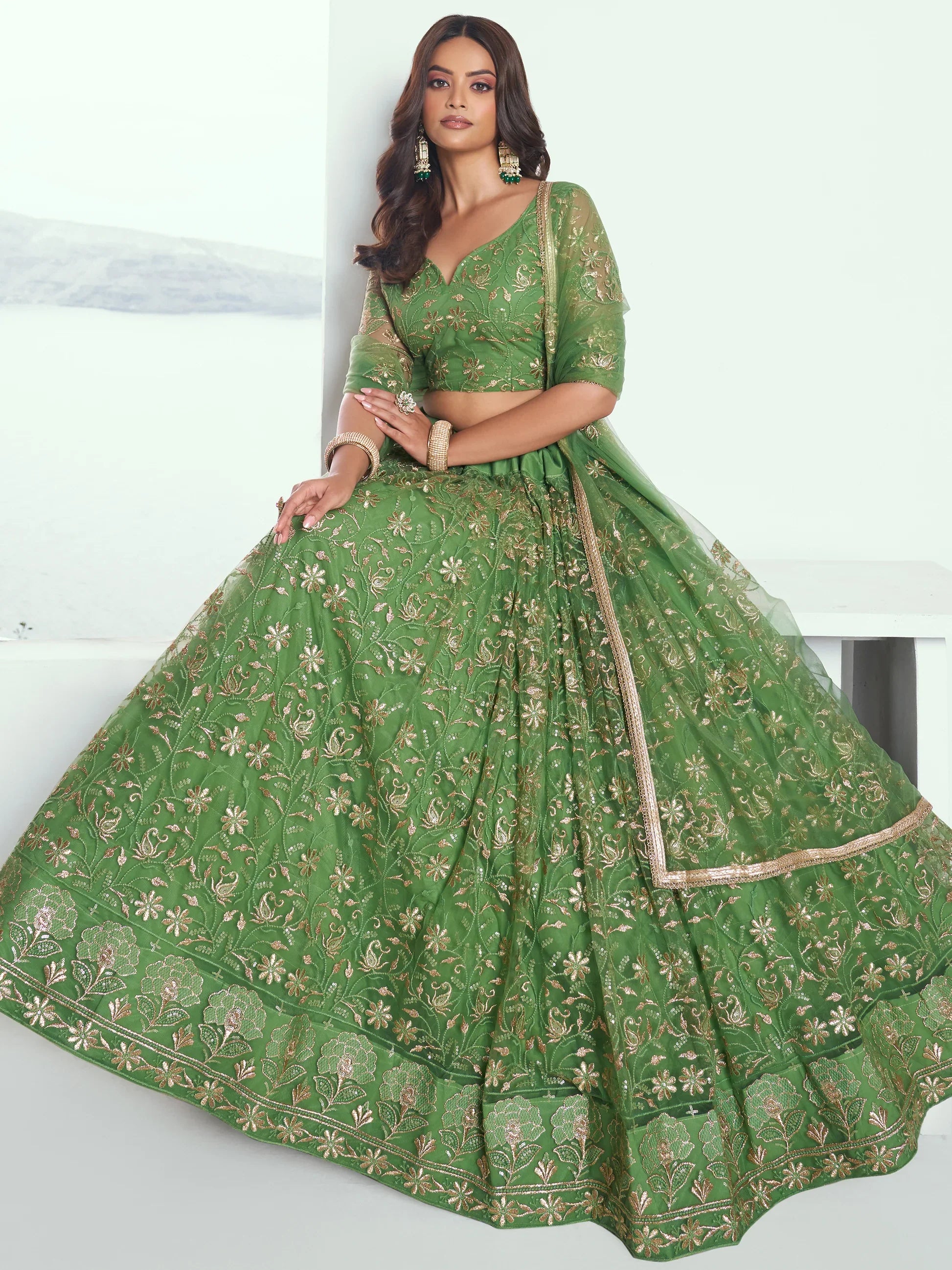 "Lehengas designed for Indian culture in the USA." 